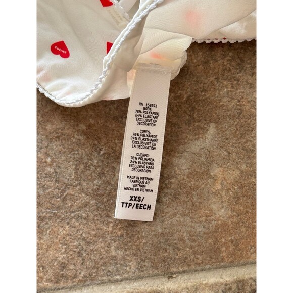 Skims Fits Everybody Picot Skimpy Scoop Bralette Ruby Heart Print Size XXS - Picture 9 of 10